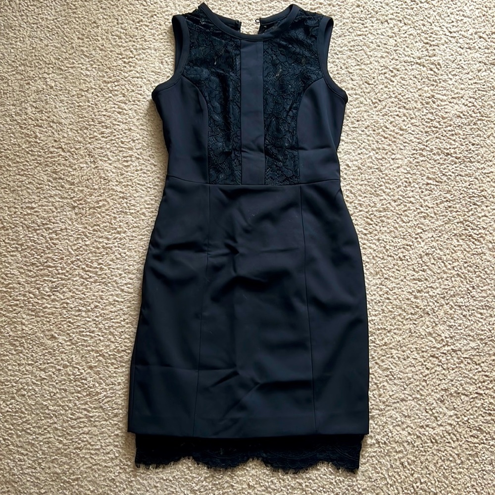 H&M Black Lace Structured Dress.